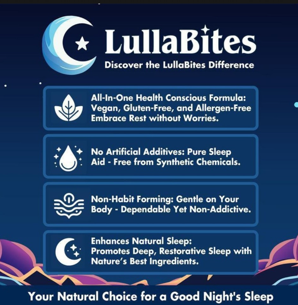 LullaBites – Natural Sleep Gummies, Strawberry Flavor